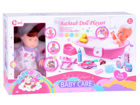 Baby doll interactive set + accessories baby's evening routine ZA5335