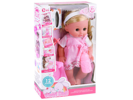 Baby doll long hair potty pacifier talks crying pees ZA4646