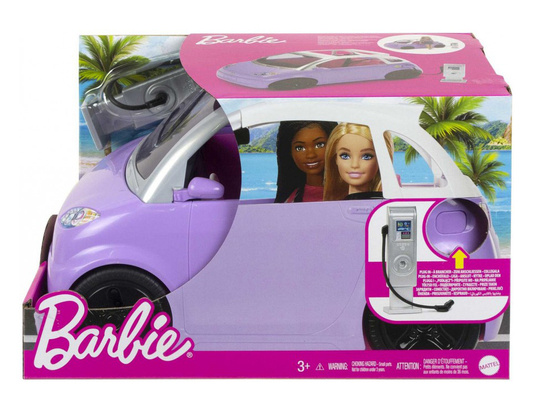 Barbie Doll Convertible Car with Electric Charging Station ZA5527