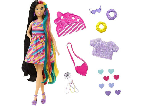 Barbie Totally Hair doll Colorful hair accessories hearts HCM90 ZA5085