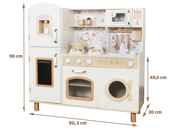 Beautiful Large Wooden Kitchen for Children Oven Washing Machine Refrigerator ZA5271