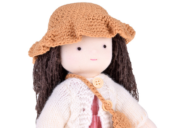 Beige Lovely Soft Doll - Minimalist Facial Expressions Learning Emotions ZA4996