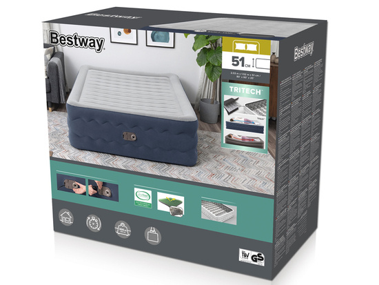 Bestway 2-person Mattress Queen Tritech Truleisure Air 203x152x51cm 6716P