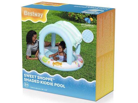 Bestway Blue and white pool with roof and inflatable bottom 104cm 52638