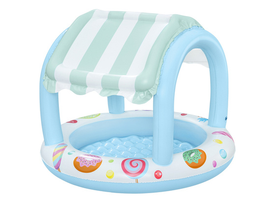 Bestway Blue and white pool with roof and inflatable bottom 104cm 52638