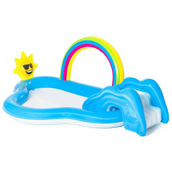 Bestway Children's Paddling Pool Playground RAINBOW AND SUN + slide 53092