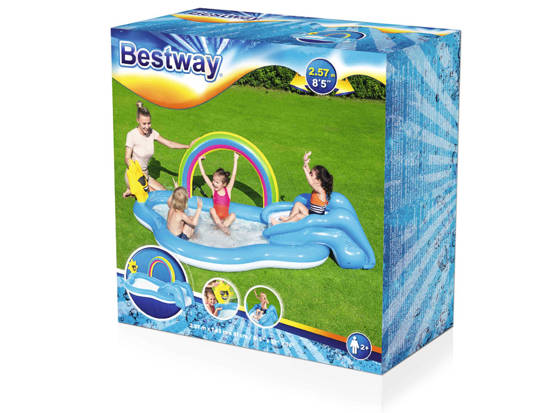 Bestway Children's Paddling Pool Playground RAINBOW AND SUN + slide 53092