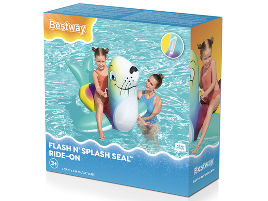 Bestway Colorful inflatable SEAL for swimming with handles 157 x 114 cm 41479