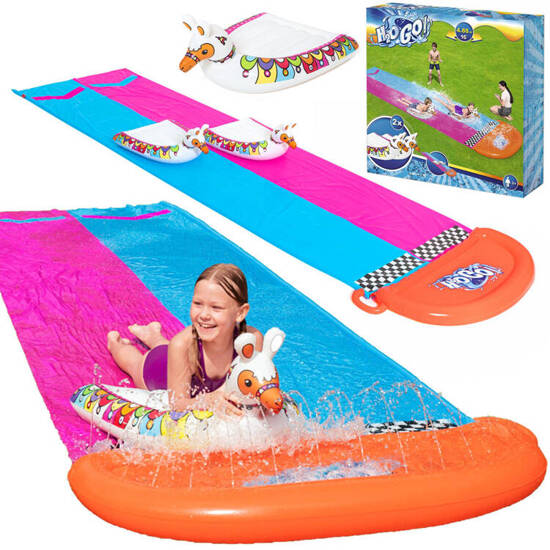 Bestway Double water slide LAMA RAMA + mattresses Long - 4.88m 52320