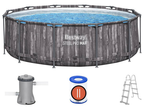 Bestway Frame pool 366x100cm 8in1 gray 5614X