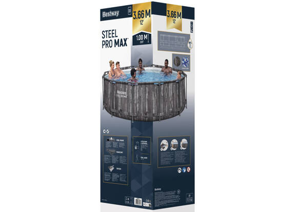 Bestway Frame pool 366x100cm 8in1 gray 5614X