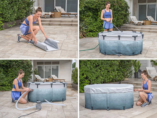 Bestway Glacial Dip WALKING Tank Set + Pump 150x90cm 6002N