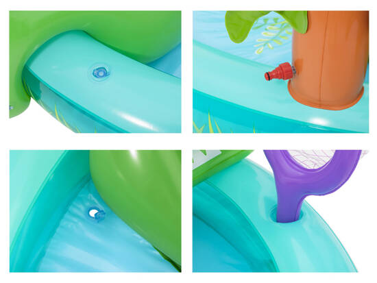 Bestway Inflatable Playground CROCODILE Slide + Sprinkler + Balls 53166