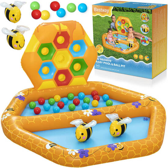 Bestway Inflatable Playground for Babies with Balls BEES 52639