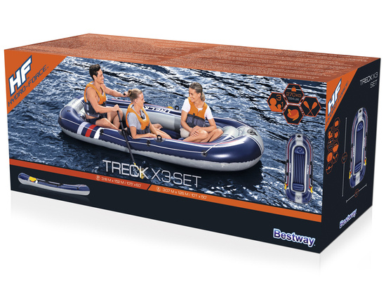 Bestway Inflatable dinghy TRECK X3 4-seater oars 61110