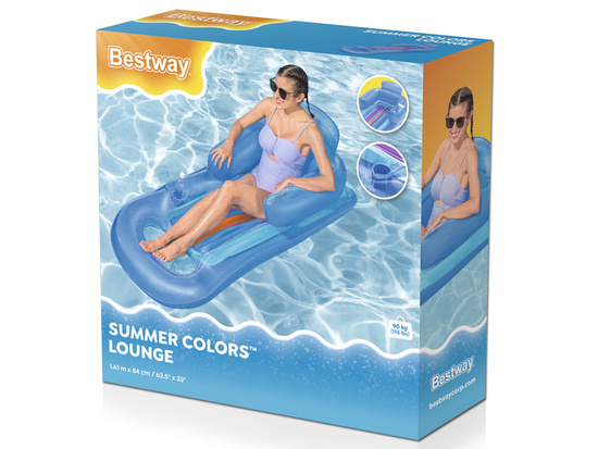 Bestway Inflatable mattress with backrest Built-in cup holder 161cm 43028