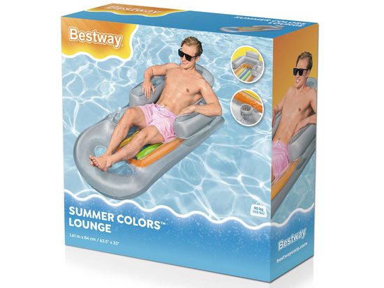 Bestway Inflatable mattress with backrest Built-in cup holder 161cm 43028