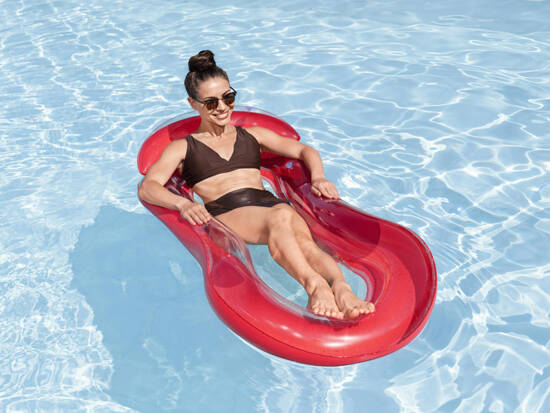 Bestway Inflatable mattress with mesh Water lounger RED 160cm 43103