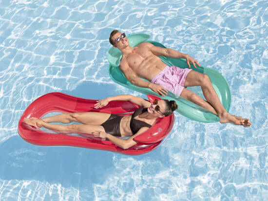 Bestway Inflatable mattress with mesh Water lounger RED 160cm 43103