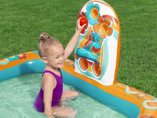 Bestway Inflatable playground RETRO Slide + sprinkler + balls 53164