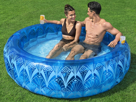 Bestway Inflatable pool BOHEMIAN BLUE + 2 cup holders 168x53cm 54479