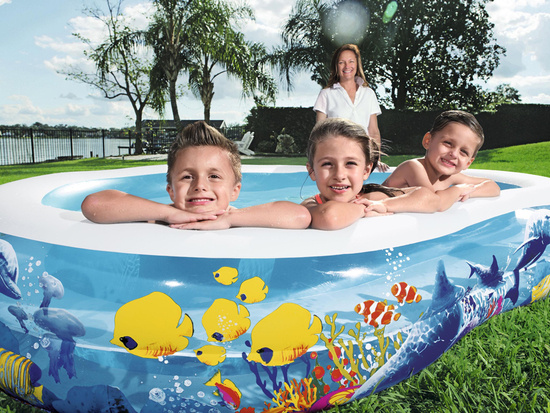 Bestway Inflatable pool fish'n friends 262 x 157x46cm 54118