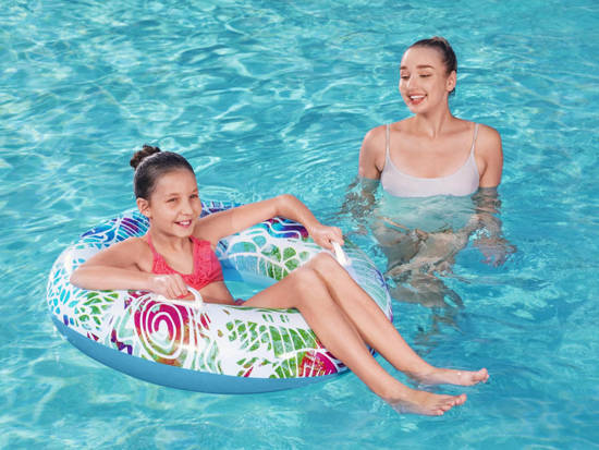 Bestway Inflatable swimming ring with handles BLUE 91cm 36084