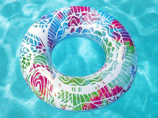 Bestway Inflatable swimming ring with handles BLUE 91cm 36084