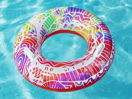 Bestway Inflatable swimming ring with handles RED 91cm 36084