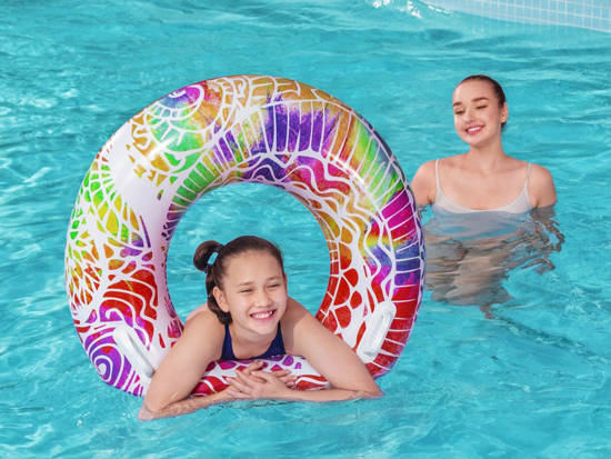 Bestway Inflatable swimming ring with handles RED 91cm 36084