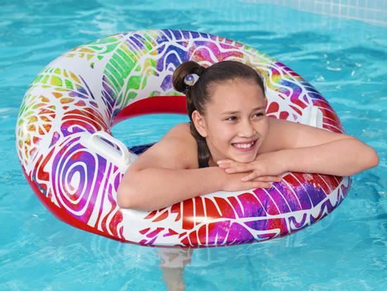 Bestway Inflatable swimming ring with handles RED 91cm 36084