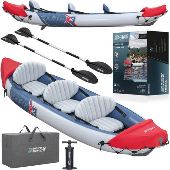 Bestway Kayak Rapid X3 inflatable 3-seater + paddles bag 381x100 cm 65132