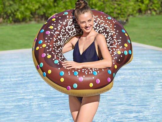 Bestway Large inflatable swimming ring BLUE DONUT 107cm 36118