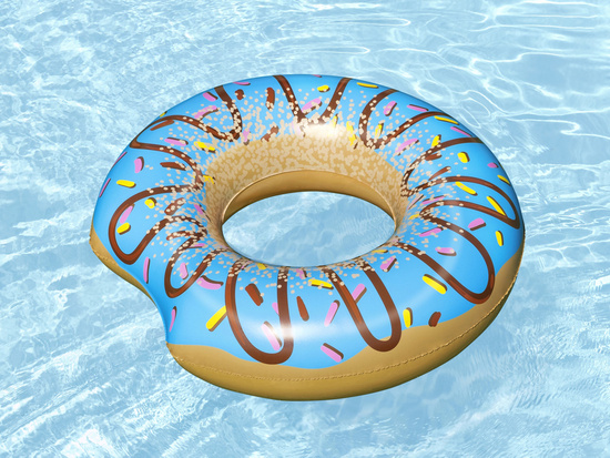 Bestway Large inflatable swimming ring BLUE DONUT 107cm 36118