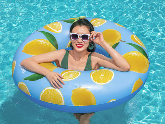 Bestway Large inflatable swimming ring LEMON 119cm 36229