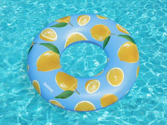 Bestway Large inflatable swimming ring LEMON 119cm 36229