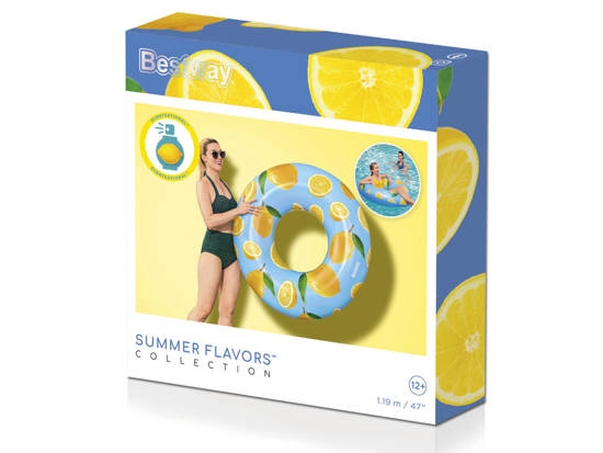 Bestway Large inflatable swimming ring LEMON 119cm 36229