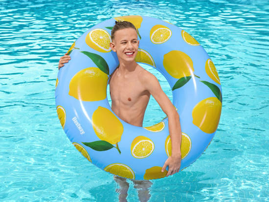 Bestway Large inflatable swimming ring LEMON 119cm 36229