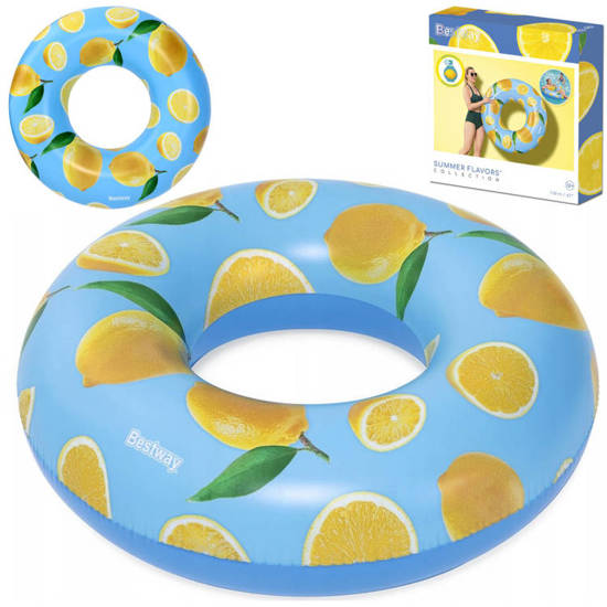 Bestway Large inflatable swimming ring LEMON 119cm 36229