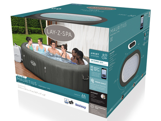 Bestway Lay-Z-Spa Mauritius jacuzzi 5-7 people WiFi app hydromassage 60067