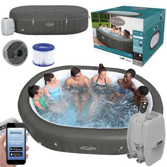 Bestway Lay-Z-Spa Mauritius jacuzzi 5-7 people WiFi app hydromassage 60067