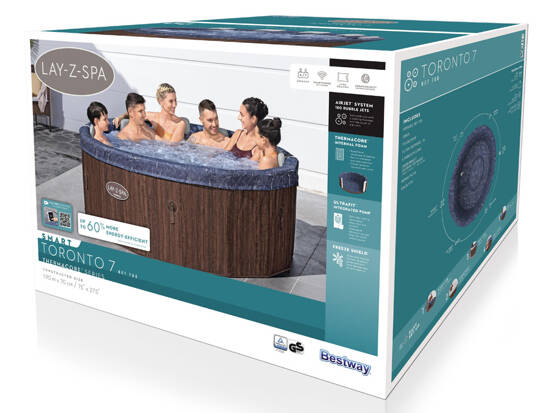 Bestway Lay-Z-Spa Toronto hydromassage 5-7 people 190cm WiFi application 2024 6001W