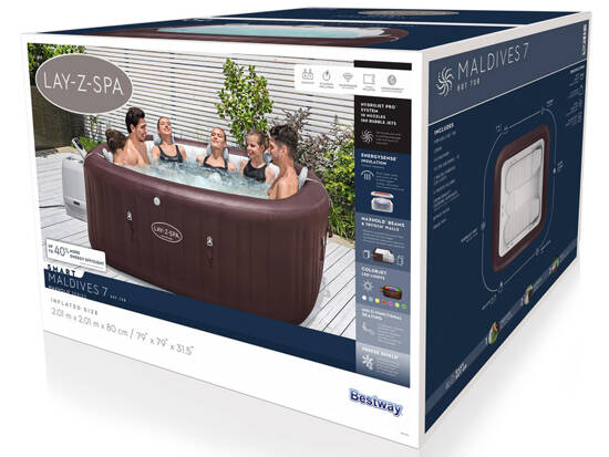 Bestway Lay-z-Spa Maldives Pro7 2025 jacuzzi WiFi app LED 5-7os6001U