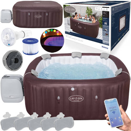 Bestway Lay-z-Spa Maldives Pro7 2025 jacuzzi WiFi app LED 5-7os6001U