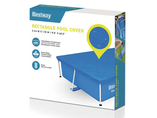 Bestway Rectangular Frame Pool Cover 259x170cm 58105