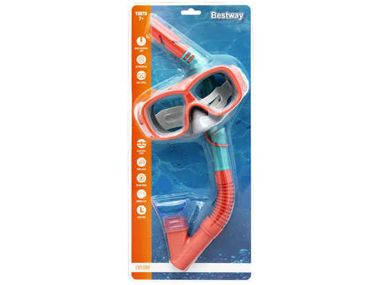 Bestway Set Mask with snorkel for diving RED 7+ 24032