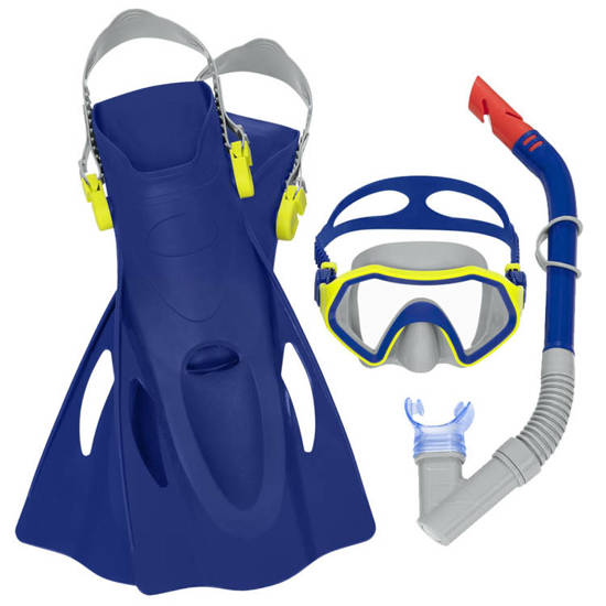 Bestway Snorkeling Set Mask with Snorkel and Fins BLUE 7+ 25046