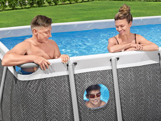 Bestway Splashview frame pool 488mx244cm gray rattan 10in1 561MB