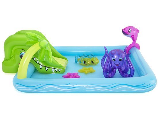 Bestway Swimming Pool Children's Paddling Pool Playground AQUARIUM + slide 53052