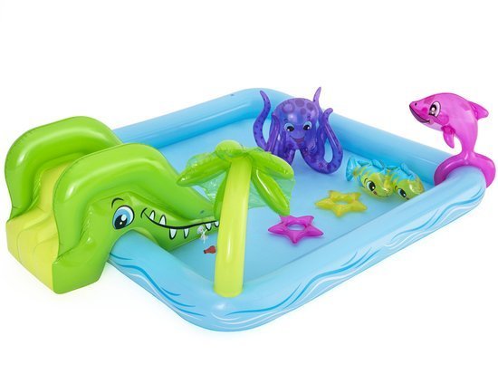 Bestway Swimming Pool Children's Paddling Pool Playground AQUARIUM + slide 53052